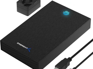 Sabrent Hard Drive Enclosure, Lightning Fast Transfer Speeds 5Gbps, SATA to USB HDD Enclosure for 2.5 3.5 inch SSD HDD Disks - 22TB, USB Cable Included, Tool-free Hard Drive Docking Station (EC-KSL3) - Boxed