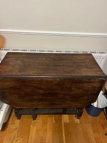 Solid wood drop leaf table