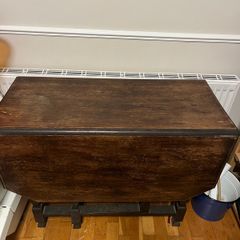 Solid wood drop leaf table