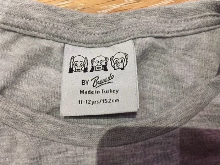 Girls Grey changeable Emoji T-shirt Age 11-12