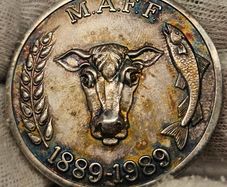 UK Ministry of Agriculture Fisheries and Food MAFF 1889 1989 Silver Medal