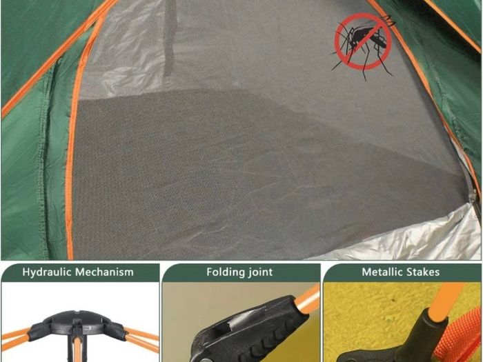 Hydraulic Dome Tent Canopy for Camping Automatic Waterproof Tents 3-4 Person Canopy Easy to Set up MULTIPLE COLOURS AVAILABLE (FREE POSTAGE)