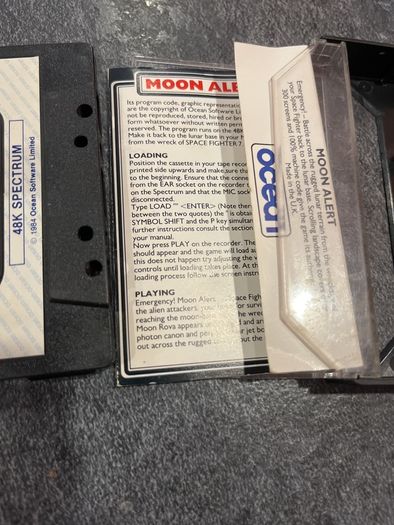RARE ZX Spectrum Moon Alert (Ocean Software, 1984) - Immaculate Bob Wakelin Artwork