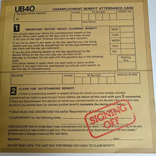 UB40, Signing Off LP, original, Reggae
