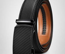 Men's Belt Leather Ratchet Belt for Men Dress Casual Every Day with Adjustable Buckle, Trim to Fit