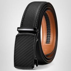 Men's Belt Leather Ratchet Belt for Men Dress Casual Every Day with Adjustable Buckle, Trim to Fit