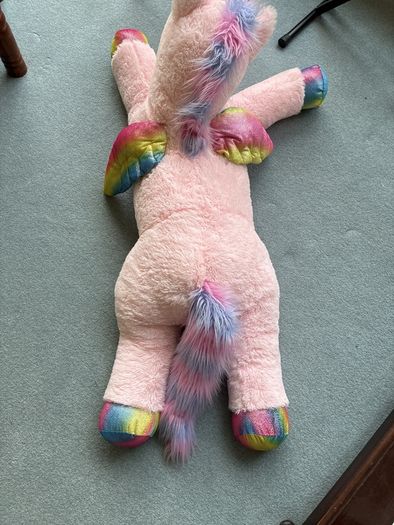 Pink unicorn teddy