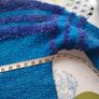 Chunky Blue and purple sweater 80s batwing Medium Image 6