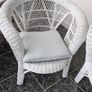 White wicker conservatory set - sofa, two chairs and table Image 2