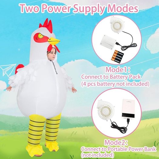 Costume Halloween Rooster Costumes for Men Women Inflatable Costume for Adult Blow up Costumes for Funny Fancy Dress Party