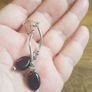 Dark amber in silver earrings Image 3