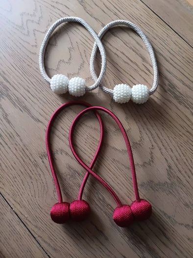 2 x sets of Magnetic Curtain Tie-Backs