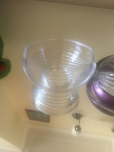 Crystal Anna Hutte bowl with lid.