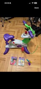 Kids bicycle-game console Fisherprice smart cycle with 3 cartridges