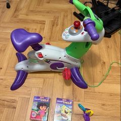 Kids bicycle-game console Fisherprice smart cycle with 3 cartridges
