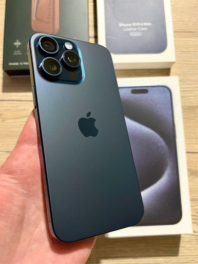 iPhone 15 Pro Max 256GB - Blue Titanium - Pristine Condition