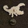 Scorpion , pin back badge. Image 2