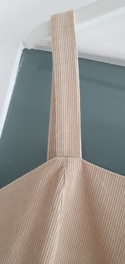 MANGO beige cord pinafore with pockets Sz L (12-14)