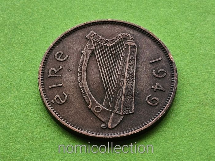 Ireland 1949 year Bronze Half Penny.