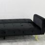 Luxury Velvet Sofa Bed with Golden Legs black Image 4