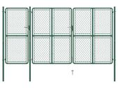 Garden Gate Steel 150x395 cm Green