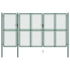 Garden Gate Steel 150x395 cm Green