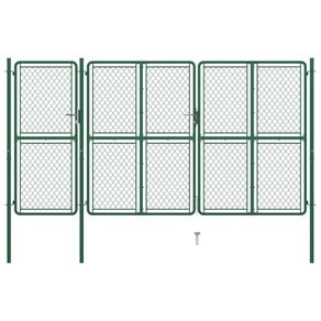 Garden Gate Steel 150x395 cm Green