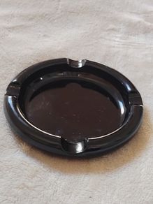 Vintage Heavy Glass Cigar Ashtray