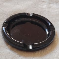 Vintage Heavy Glass Cigar Ashtray
