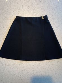 A- Line Wrap Over Style Black Skirt - SIZE: S/M 8/10
