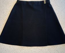 A- Line Wrap Over Style Black Skirt - SIZE: S/M 8/10