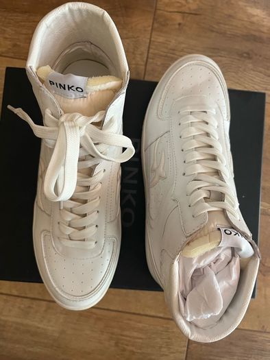 Pinko high top leather sneakers
