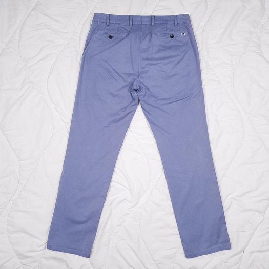 Meyer Rio Light Blue Cotton Straight Fit Chino Trousers W36 L31