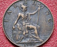 1903 EDWARD VII (1901/10) Farthing coin