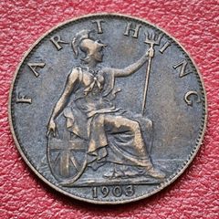 1903 EDWARD VII (1901/10) Farthing coin