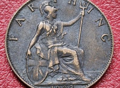 1903 EDWARD VII (1901/10) Farthing coin