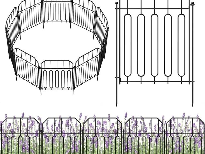 Garden Fencing, 10 Pcs Temporary Fencing Animal Fence Barrier, Decorative Metal Fencing for Outdoor Grassland Yard Patio