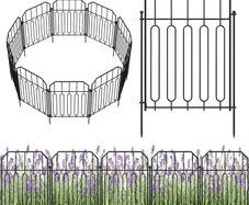 Garden Fencing, 10 Pcs Temporary Fencing Animal Fence Barrier, Decorative Metal Fencing for Outdoor Grassland Yard Patio