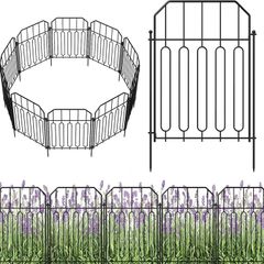 Garden Fencing, 10 Pcs Temporary Fencing Animal Fence Barrier, Decorative Metal Fencing for Outdoor Grassland Yard Patio