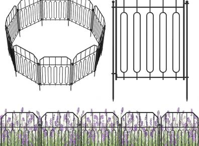 Garden Fencing, 10 Pcs Temporary Fencing Animal Fence Barrier, Decorative Metal Fencing for Outdoor Grassland Yard Patio