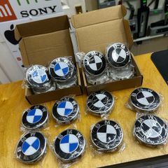 BMW Center Caps 68mm Blue Black set of 4