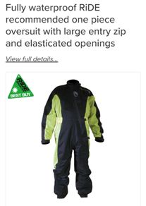 Richa Typhoon rain suit/over suit