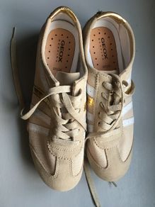 Geox Womens Leather and Suede Shoes Sneakers - Size 38 - New