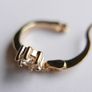 Vintage Gold Plated Hoop Earrings Image 6