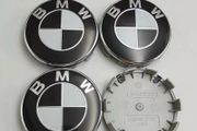 BMW Center caps 56mm x4 black white