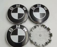 BMW Center caps 56mm x4 black white