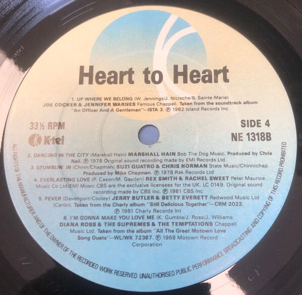Heart To Heart Double Vinyl 1986 Phil Collins Kenny Rogers Marvin Gaye