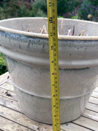 Wide ceramic garden pot