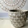 Grey Hearts Cement Plant Pot Image 2