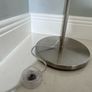 Grey floor lamp chrome base 152cm tall Image 2